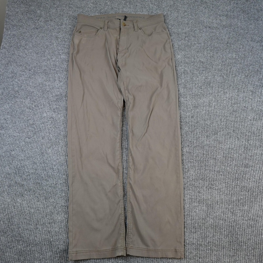 PrAna Brion Pants Mens 34x30 Brown Slim Fit Stretch 5 Pocket Casual M4BN32313